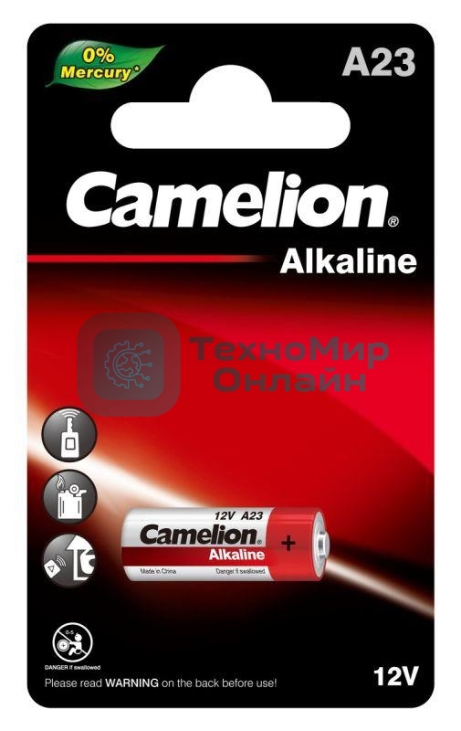 Батарейка Camelion LR23A BL-1 Mercury Free 12В