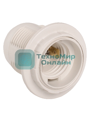 Патрон электрич. E27 Ппл27-04-К12 с кольцом пластик. бел. (инд. упак.) IEK EPP11-04-02-K01