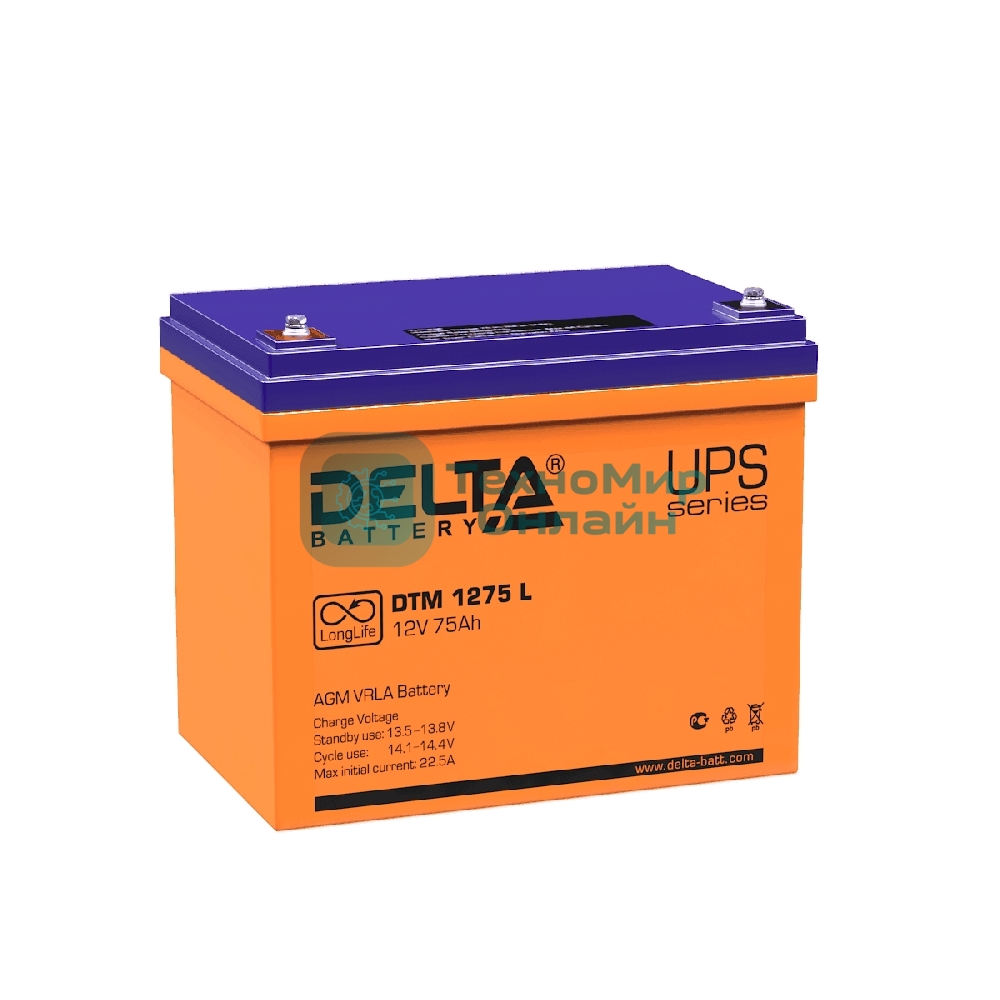 Батарея для ИБП Delta DTM 1275 L (12V, 75Ah)