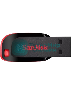 Флешка USB SanDisk Cruzer Blade (SDCZ50-128G-B35), 128Gb, USB 2.0, Type-A, R/W 16/4, черный