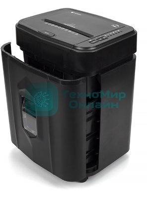 Шредер Heleos АП23-4 черный с автоподачей (секр.P-4) фрагменты 145лист. 23лтр. скрепки скобы пл.карты