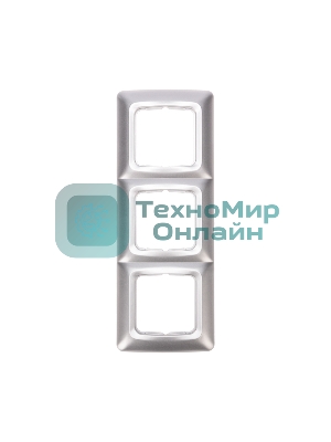 Рамка Kranz 3-я DEA горизонтальная Серебряный металлик