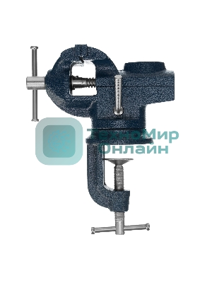 Тиски слесарные Сибртех, настольные, поворотные, ширина рабочих губок 50 мм, наковальня