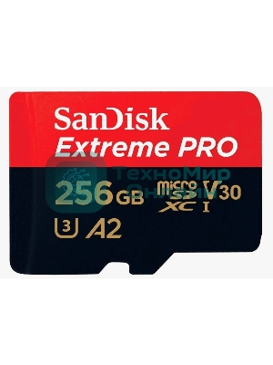 Флеш карта Sandisk Extreme Pro microSDXC 256Gb + SD Adapter + Rescue Pro Deluxe 200Mb/s