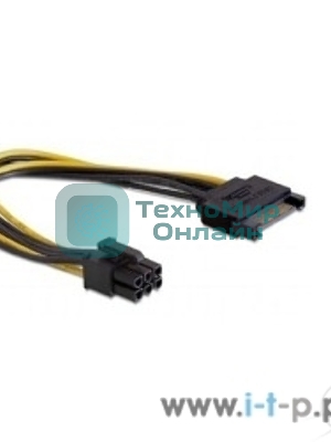 Разветвитель питания Cablexpert CC-PSU-SATA, SATA->PCI-Express 6pin, для подключения в/к PCI-Е (6pin) к б/п ATX