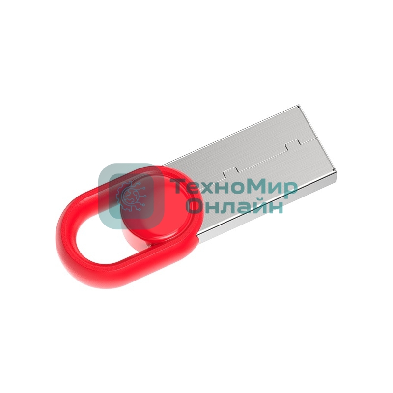 Флешка USB Netac UM2 (NT03UM2N-064G-32RE), 64Gb, USB 3.0, R/W 130/50, серебристый/красный