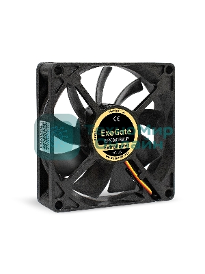 Вентилятор для корпуса ExeGate ExtraPower EP08015B3P черный, 80 мм, 2600 об/мин, 26 дБ, 3 pin