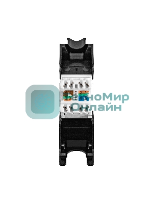 Модуль-вставка Keystone Jack RJ-45 ExeGate KJ-8P8C-U-C6A-180-TL (Кат.6A, неэкранированная, 180 градусов, IDC Toolless (без инструмента))