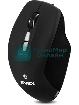 Мышь беспроводная SVEN RX-590SW черный, 1600 dpi, радиоканал, Bluetooth, USB, кнопки - 7