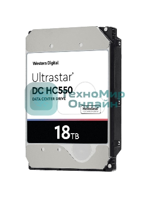 Жесткий диск Western Digital Original SATA-III 18Tb 0F38459 WUH721818ALE6L4 Ultrastar DC HC550 (7200rpm) 512Mb 3.5