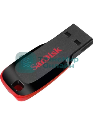 Флешка USB SanDisk Cruzer Blade (SDCZ50-128G-B35), 128Gb, USB 2.0, Type-A, R/W 16/4, черный