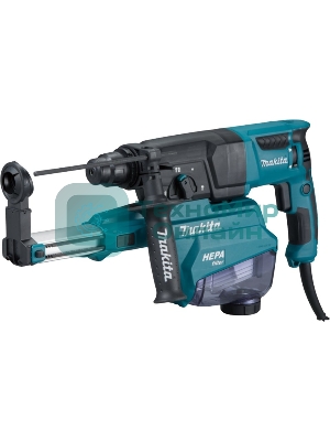 Перфоратор Makita HR2652 SDS+,800Вт,3реж,2.9Дж,0-4600у\м,3.0кг,чем,комплект д\сбора пыли с фильтро