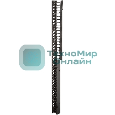 Вертикальные органайзеры с пластиковыми пальцами 149 мм, 42U, для шкафов Business шириной 800 мм, 2 шт., черные