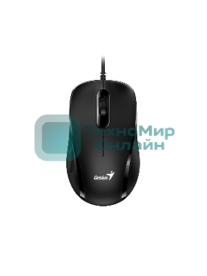 Мышь проводная Genius DX-101 черный, 1200 dpi, USB, кнопки - 3