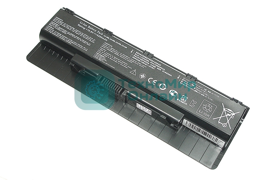 Аккумуляторная батарея для ноутбука Asus N56VB N56VJ 5200mAh A32-N56 OEM черный