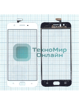 Сенсорное стекло (тачскрин) для OPPO A57, белое