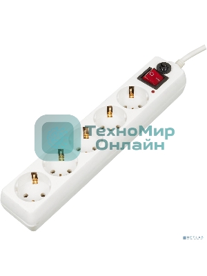 Сетевой фильтр Buro 500SH-5-W 5 м, 5 розеток, белый, коробка