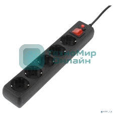 Сетевой фильтр Filum FL-SP3-5-3M-BL, 3 м., черный, 2200 Вт., 5 розеток, коробка 00-01057160