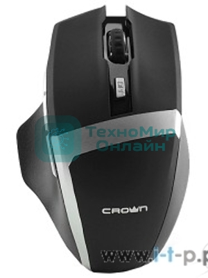 Мышь беспроводная Crown Gaming CMXG-801 черный, 1600 dpi, радиоканал, USB, кнопки - 7