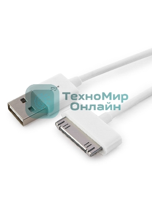 Кабель Gembird USB AM/Apple для iPad/iPhone/iPod, 1м белый, блистер