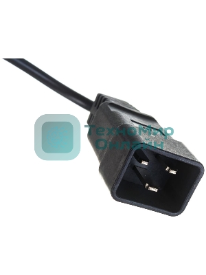 Шнур питания Lanmaster С13-C20, 3х0.75, 220В, 10А, черный, 2 метра