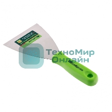 Шпательная лопатка из нержавеющей стали Сибртех, 100 мм, пластмассовая рукоятка