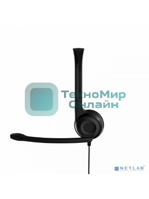 Гарнитура EPOS PC 8 чёрный, проводная, USB, подвижный микрофон, выключение микрофона