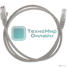 Патч-корд U/UTP Rexant cat.5e, RJ45-RJ45, 26AWG, ZH нг(А)-HF, серый, 1 м