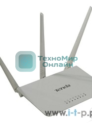 Сетевое оборудование TENDA F3 маршрутизатор 802.11n, до300Мбит/с, 2T2R, LAN: 3х10/100Мбит/с, WAN: 1х10/100Мбит/c, 3 внешние антенны 5дБи.