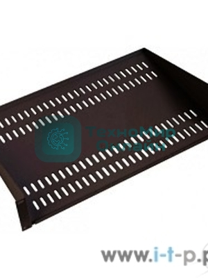 Полка перфорированная консольная 2U, глубина 300 мм, черный (МС-30-9005)