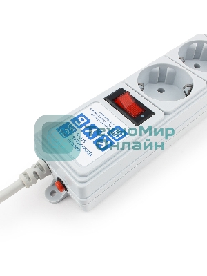 Фильтр-удлинитель Power Cube B 5,0 м 5 розеток (серый) 10А/2,2 кВт