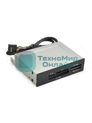 Кард-ридер ExeGate CR-415/черный/CF/SD/MMC/MS/MS Duo/MS Pro/T-Flash/USB 2.0/металл