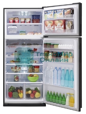 Холодильник Sharp SJ-XE59PMSL серебристый двухкамерный 430/148л морозилка сверху, No Frost