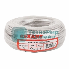 Кабель UTP Rexant 4PR 24AWG, CU (медь), cat.5e, 100 МГц, PVC, серый, бухта 50 м