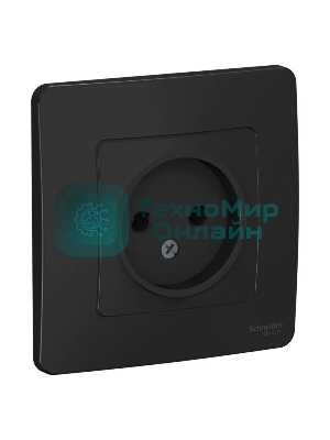 Розетка СП Blanca 16А 250В без шторок без заземл. антрацит SchE BLNRS000016