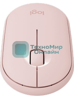 Мышь беспроводная Logitech Pebble M350 розовый, 1000 dpi, радиоканал, Bluetooth, USB, кнопки - 3