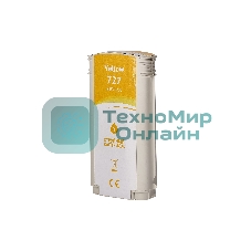 Картридж струйный Sakura B3P21A (№727 Yellow) для HP, желтый, 130 мл.