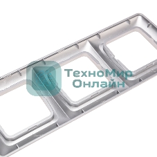 Рамка Kranz 3-я DEA горизонтальная Серебряный металлик