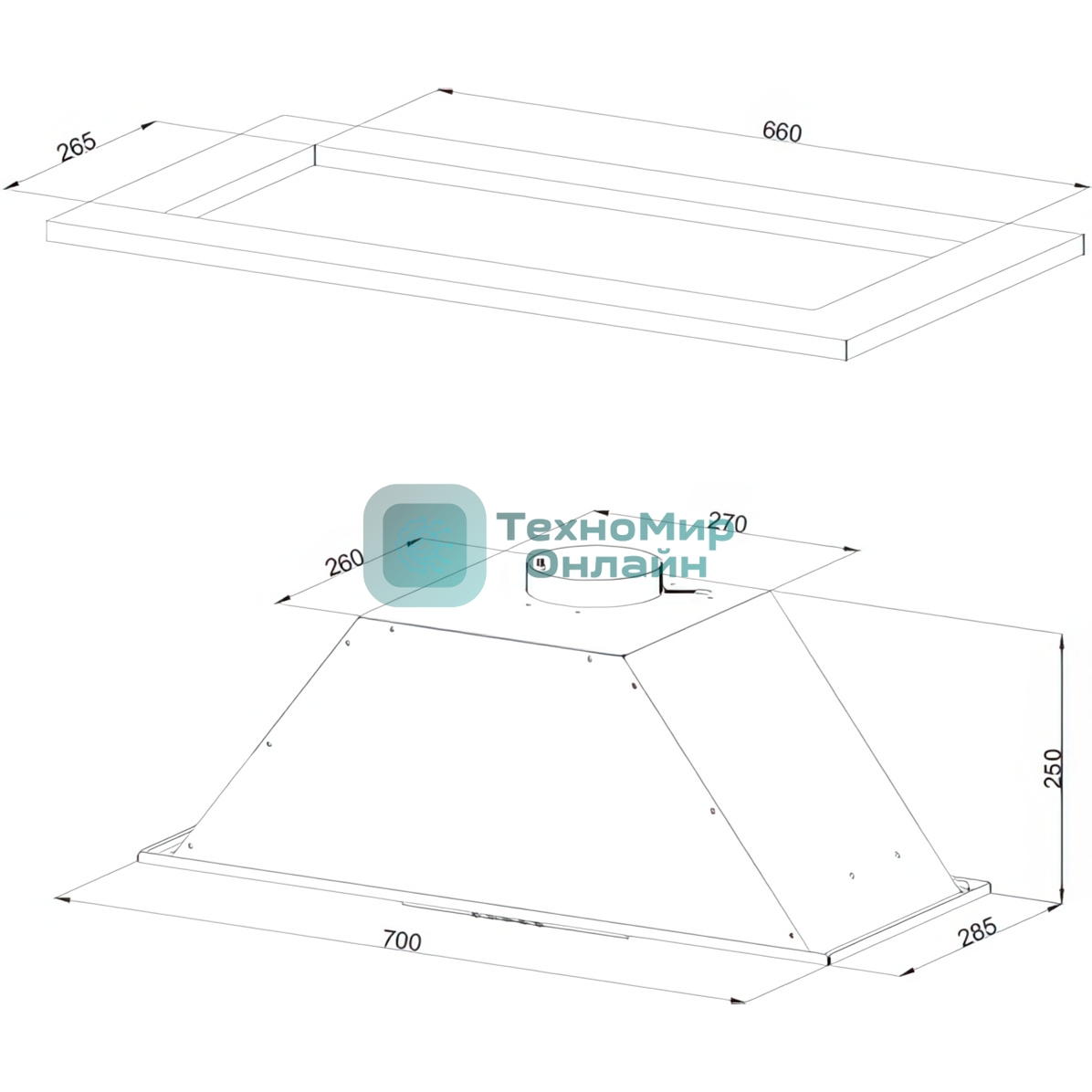 Встраиваемая вытяжка Kuppersberg Inlinea 70 LX 25 х 70 х 28.5 см, 650 м3/ч, 42 дБ, отвод/циркуляция, кнопочное управление, 3 скорости, нержавеющая сталь