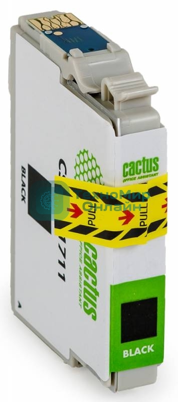 Картридж струйный Cactus CS-EPT1711 черный (14,6 мл) для Epson Expression Home XP-33/103/203/207/303/306/403/406