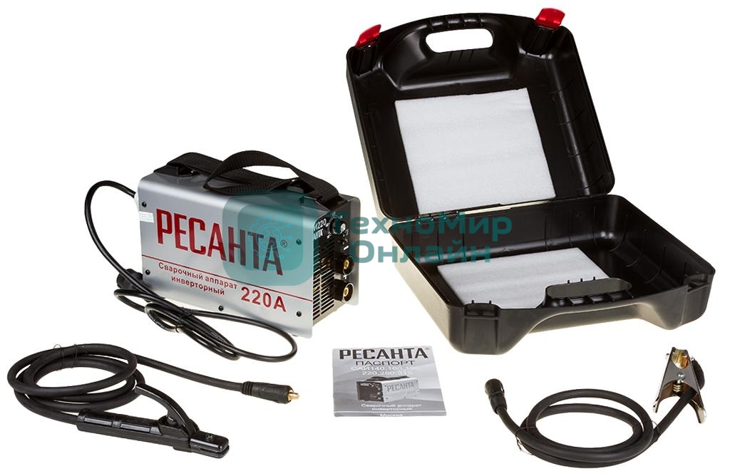 Сварочный аппарат инверторный Ресанта САИ 220 65/22 в кейсе