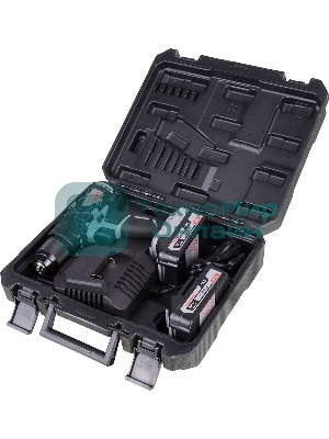 Дрель-шуруповерт ИНТЕРСКОЛ ДАУ-13/18В, 18 В, 2 Ач, 60 Нм, бесщеточный, ударный