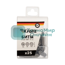 Бита Kranz PH2х25 мм для шуруповерта (упак. 25 шт.)