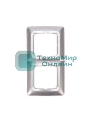 Рамка Kranz 2-я DEA горизонтальная Серебряный металлик