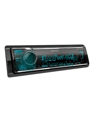 Автомагнитола Kenwood KMM-BT408, 1 DIN, Bluetooth, USB Type-A, AUX, съёмная панель