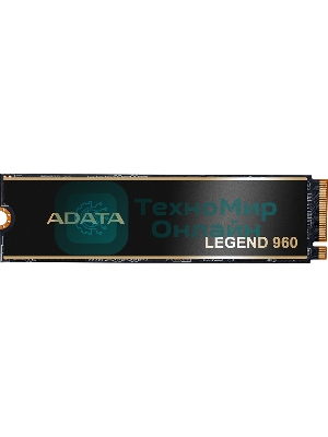 Накопитель SSD ADATA LEGEND 960, 1Tb, PCIe 4.0 x4, M.2 2280, NVMe, R/W 7400/6000, с радиатором