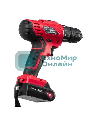 Дрель-шуруповерт аккумуляторная MTX MCDL-12-02, Аккумуляторная, 12В, 2 АКБ, Кейс