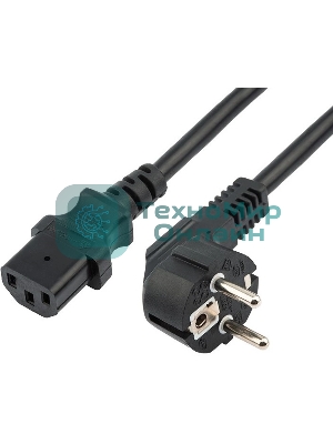 Шнур сетевой Rexant СЕЕ 7/7 (Schuko) – IEC 320 C13 3x1,0мм², длина 0,6м