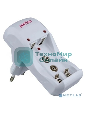 Зарядное устройство Perfeo PF_B4035 PF-VN-210 Ni-MH/CD, 220V, 2 слота, AA/AAA/9V, таймер