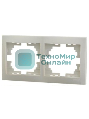 Рамка 2-м Мира горизонт. крем. Lezard 701-0300-147